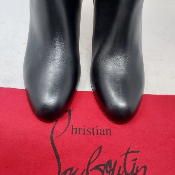 Christian Louboutin Black Pumppie Heel Ankle Boot - Picture 9 of 12